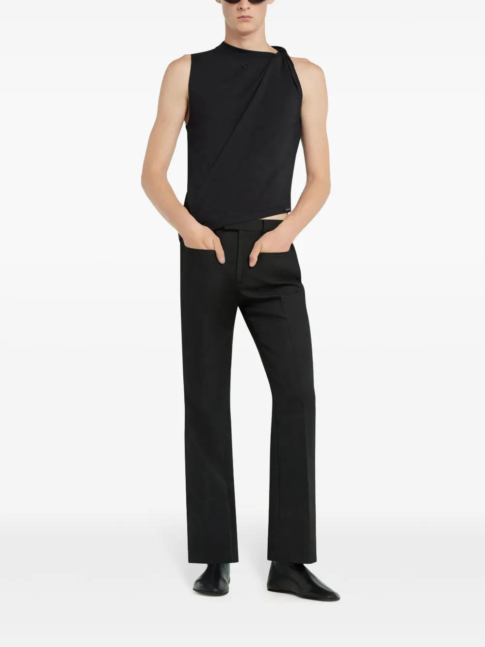 Courreges Twist Tank Top in Black for Men | Lyst