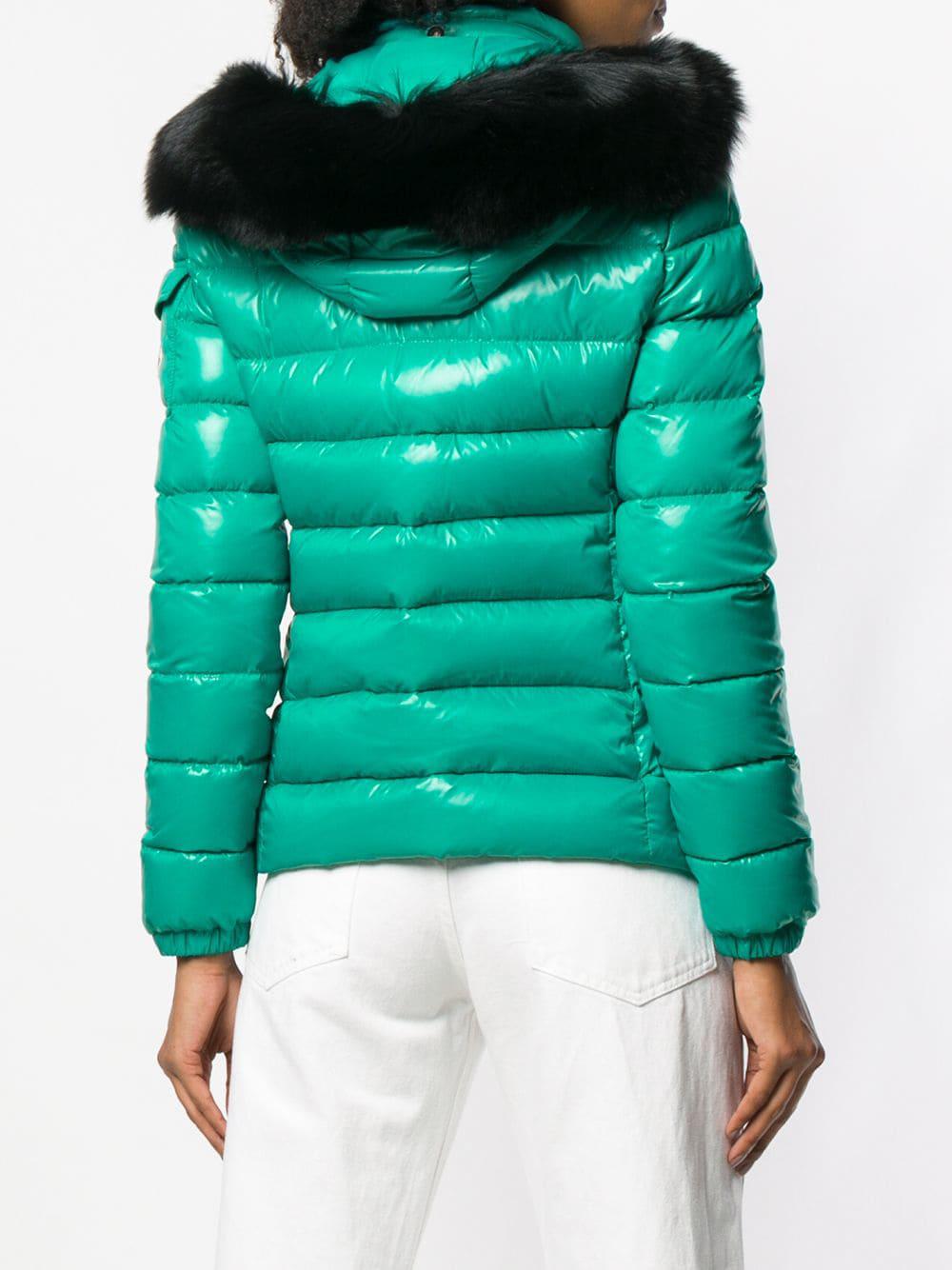 Moncler Synthetic Badyfur Puffer Jacket in Blue Lyst