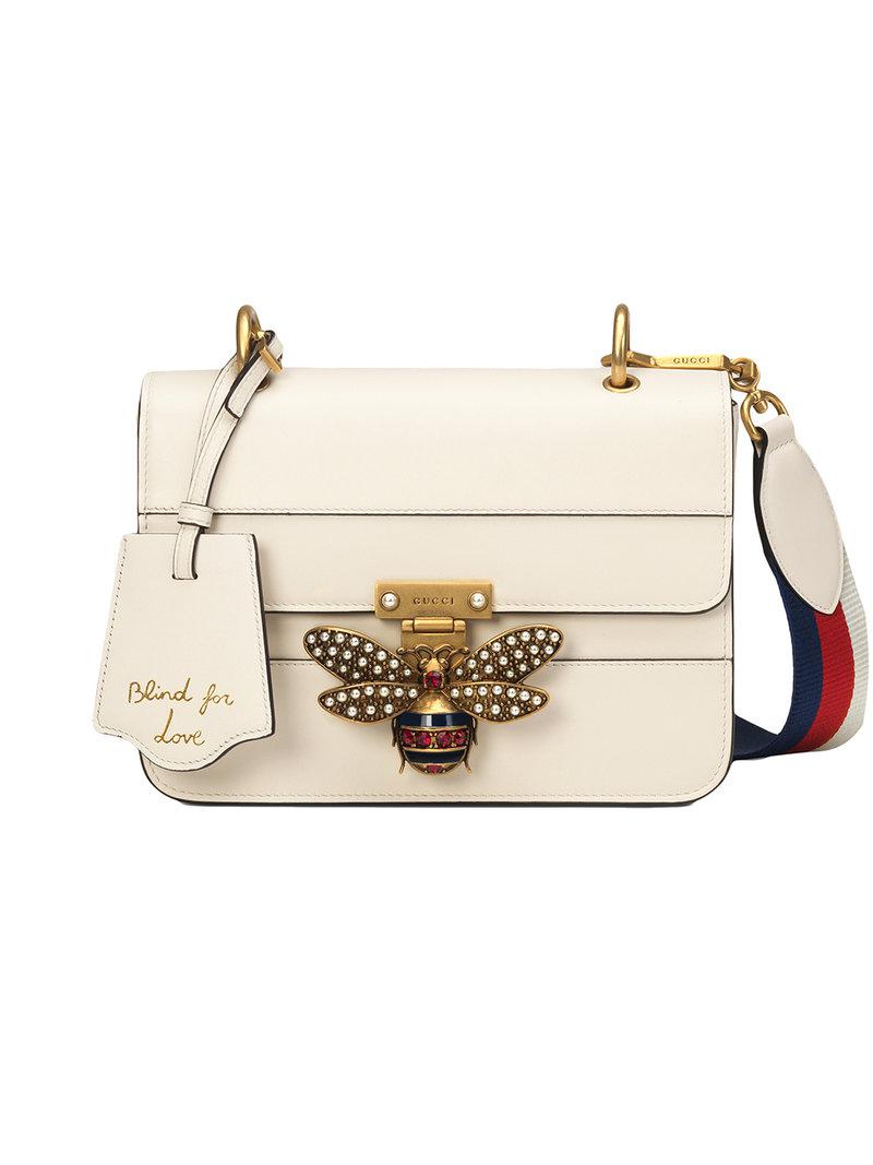 Gucci Queen Margaret Small Shoulder Bag in White | Lyst