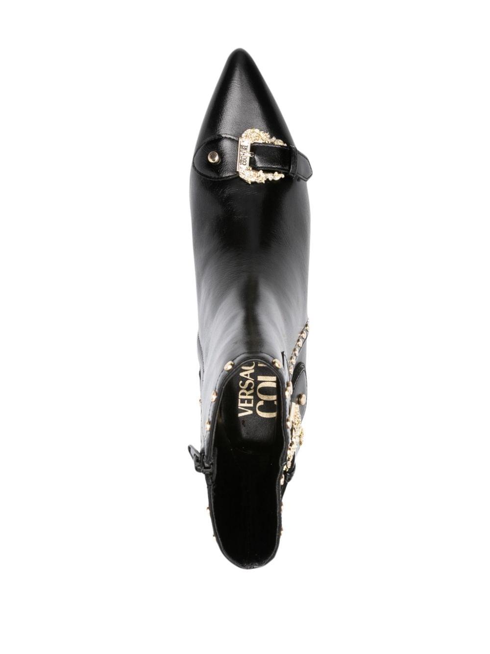 VERSACE JEANS COUTURE★バロック バックル アンクル ブーツ Versace Jeans Couture バロックバックル アンクルブーツ