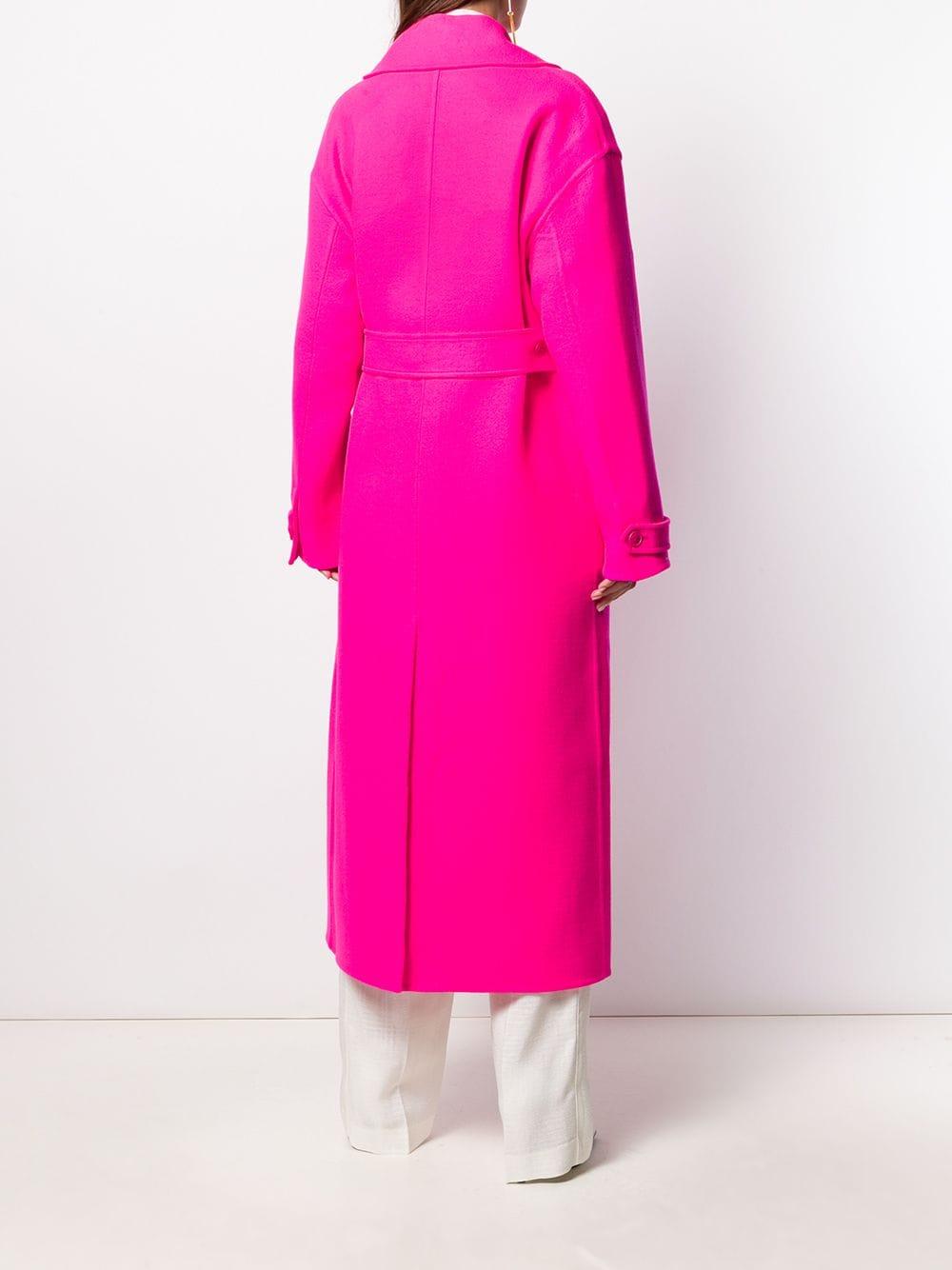 Jacquemus Sabe Oversized Neon Wool Trench Coat in Pink | Lyst