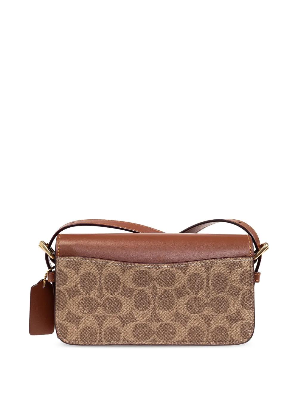 COACH Coated Canvas Signature Zoe Shoulder Bag in Brown | Lyst