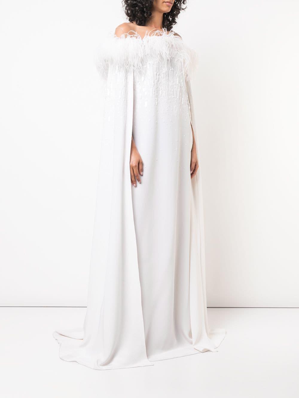 oscar de la renta white gown