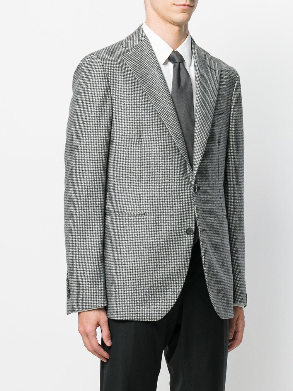 Lyst - Tagliatore Houndstooth Blazer in Black for Men