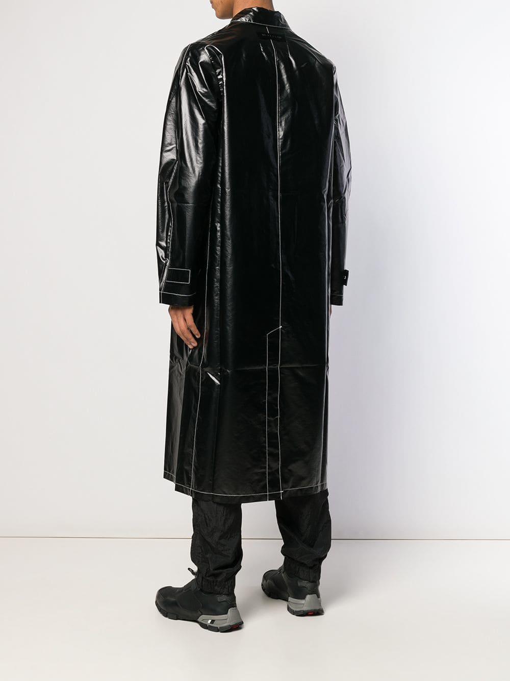 1017 ALYX 9SM Mid-length Faux Leather Trench Coat in Black for Men - Lyst