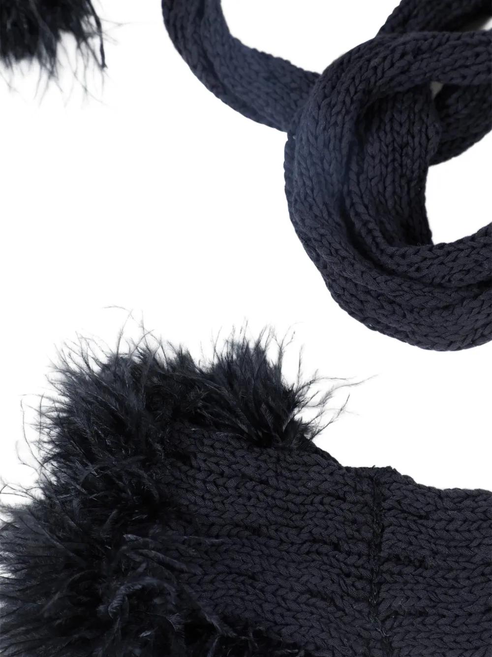 Ann Demeulemeester Rae Knitted Scarf in Blue | Lyst