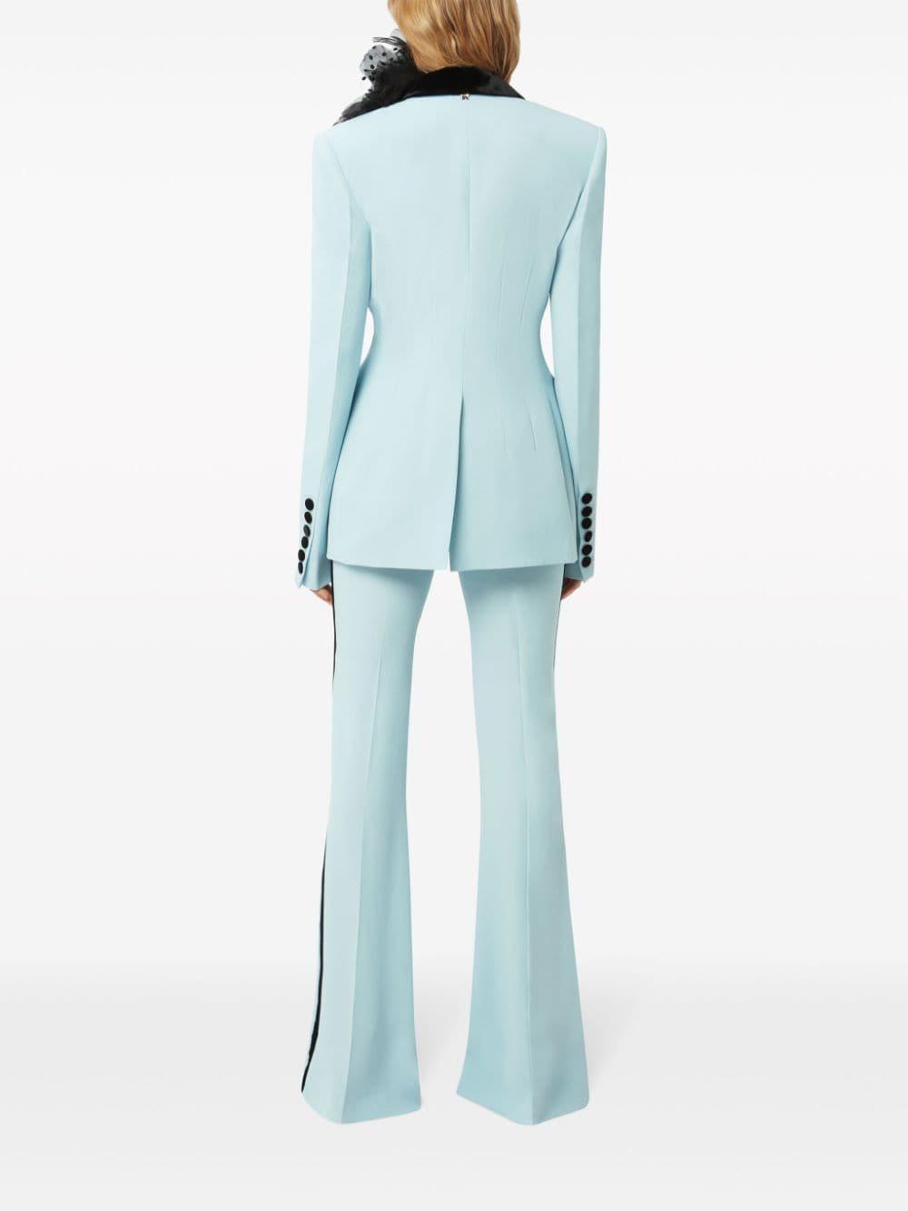 【Nina Ricci】 Cadyブレザー Nina Ricci Cady Velvet-Trim Blazer in Blue | Lyst
