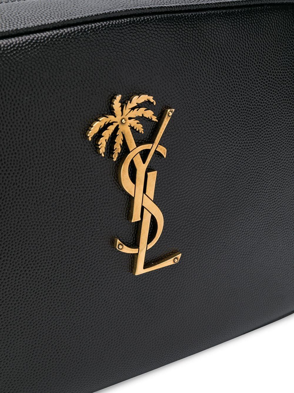 Saint Laurent Palm Tree Logo Bag in Black