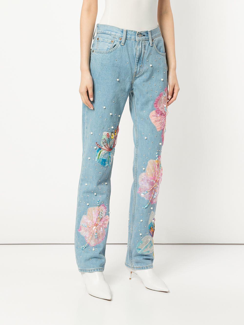 levi's flower jeans