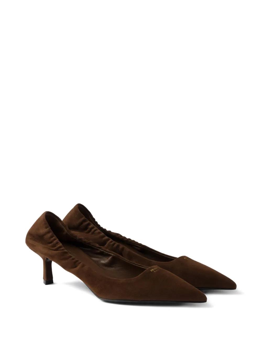 プラダ Prada Suede Leather Pumps Women's Prada Pump shoes | Lyst