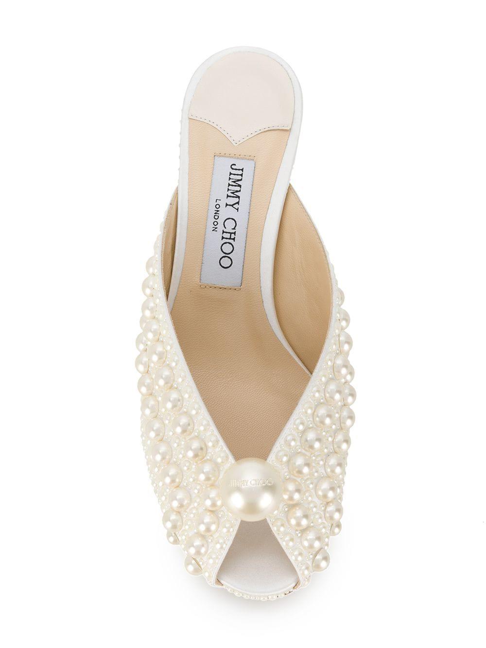 jimmy choo pearl mules
