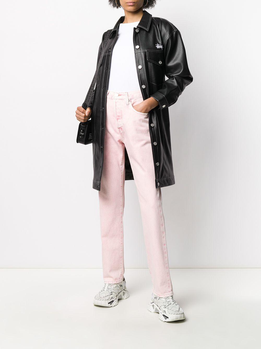 stussy leather jacket