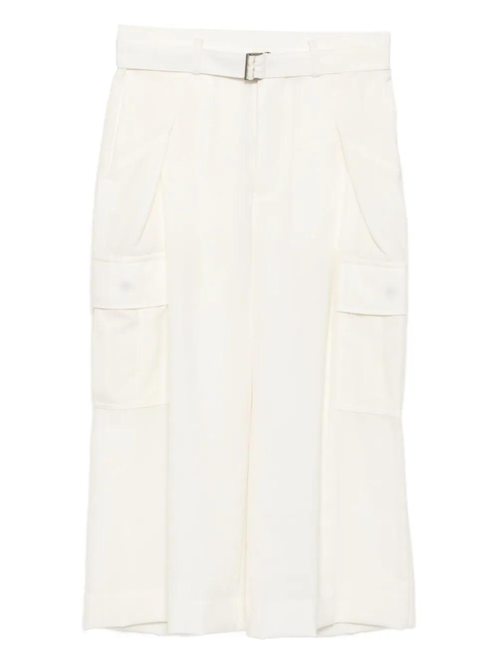 パンツ SACAI Women Straight Pants 2507644 151 WHITE Wide-leg pants in white - Sacai | Mytheresa