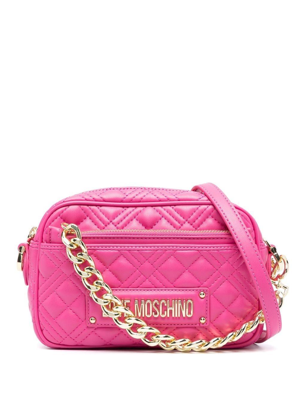 Love Moschino Quilted Crossbody Bag in Pink | Lyst
