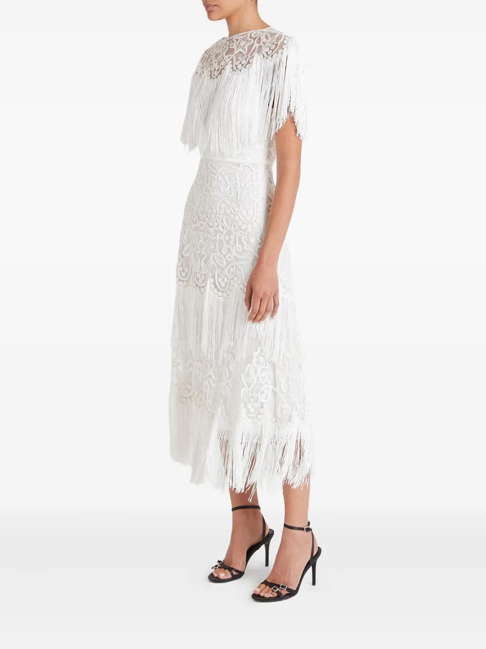 Temperley London Cordelle Lace Midi Dress in White | Lyst