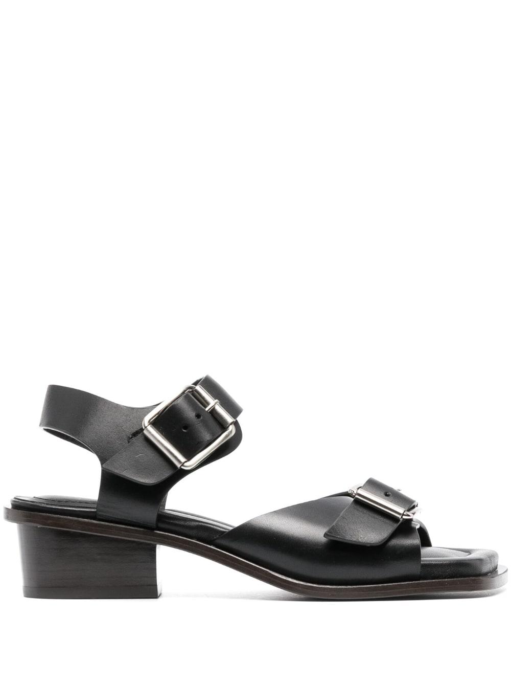 Lemaire 35mm Double-buckle Sandals in Black | Lyst UK