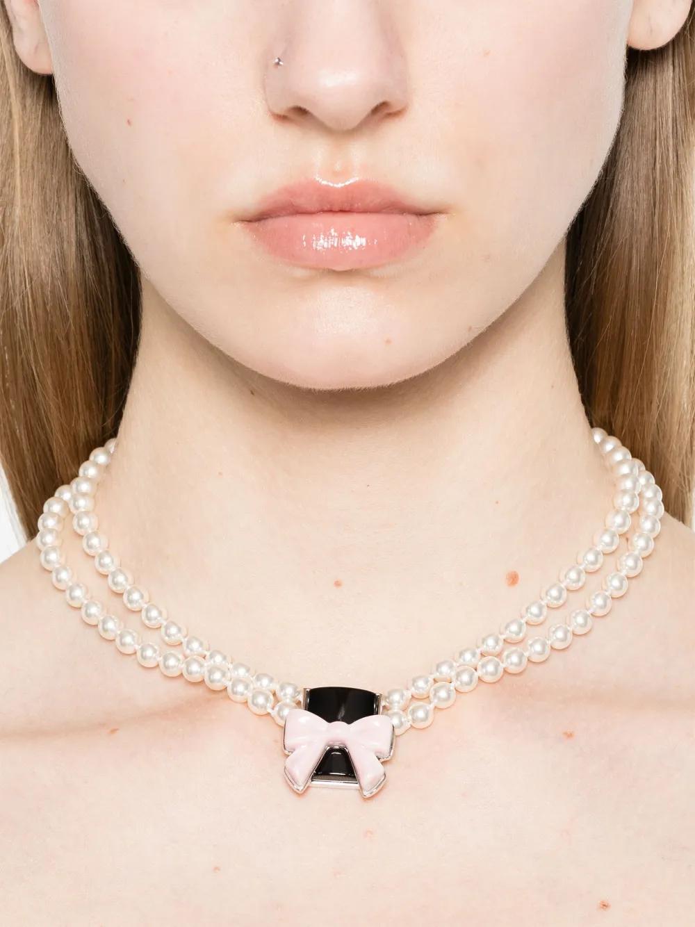 Yvmin×SHUSHUTONG チョーカー ネックレス YVMIN X SHUSHUTONG / Gemstone Pave Bow Chocker