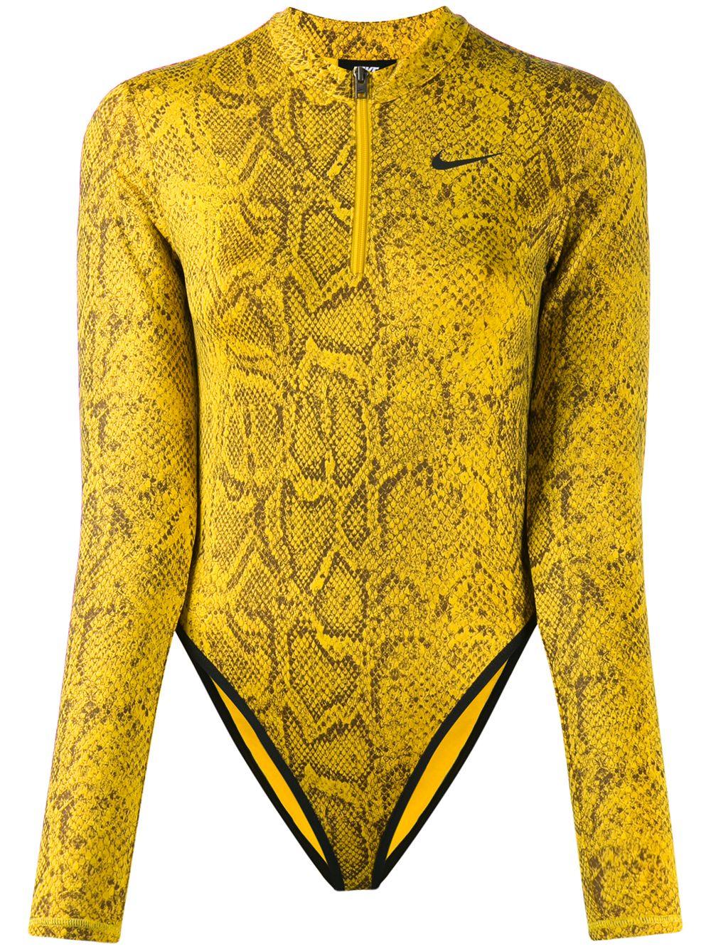 Nike Sportswear Womens Long-sleeve Bodysuit in Yellow - Lyst