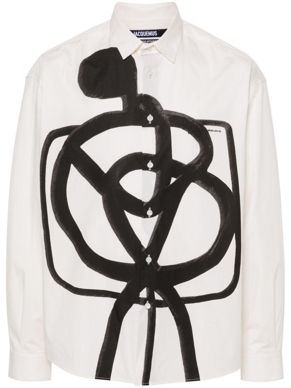 Jacquemus メンズ ホワイト La Chemise Simon シャツ シャツ Jacquemus メンズ ホワイト La Chemise Simon シャツ シャツ