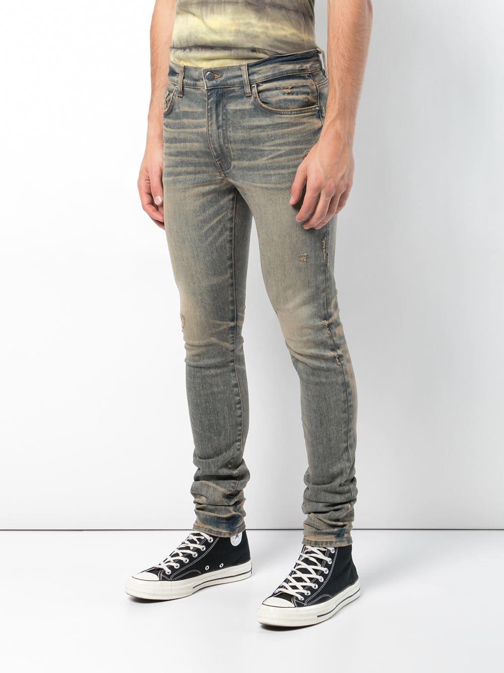 Amiri Denim Slim-fit Fade Effect Jeans in Blue for Men - Lyst