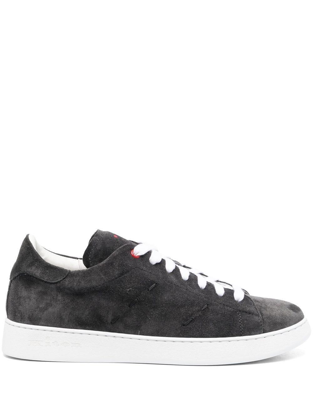 Kiton Exposed-seam Low-top Sneakers in Black for Men | Lyst
