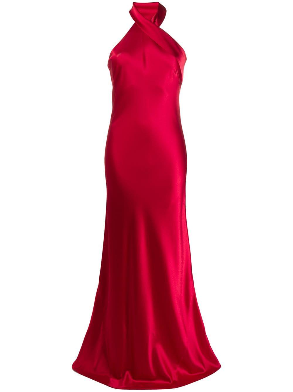Galvan London Silk Pandora Dress in Red Save 62 Lyst