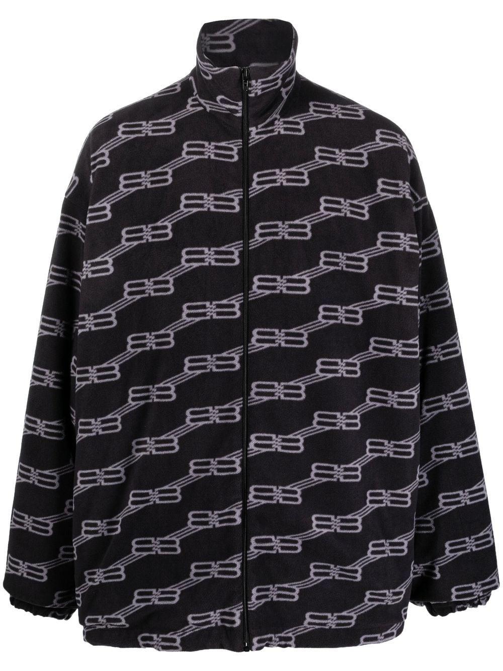 Balenciaga Monogram-print Jacket in Black for Men | Lyst