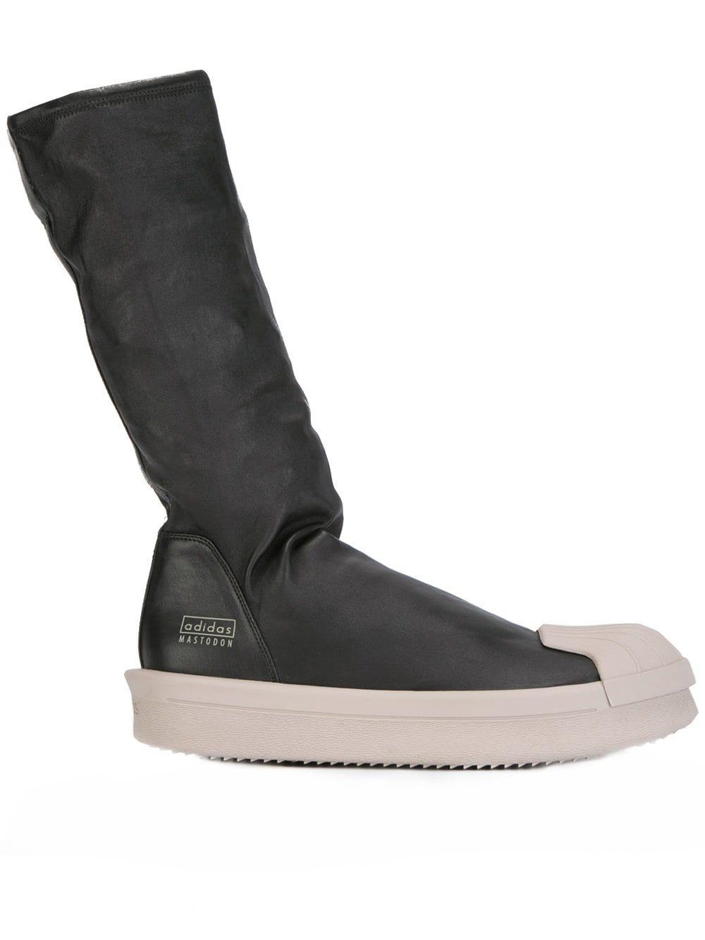 rick owens x adidas superstar ankle boot black