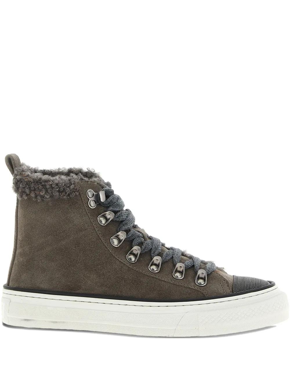 スニーカー BRUNELLO CUCINELLI Women Sneakers MZSFG2908 C7495 BROWN Leather sneakers in brown - Brunello Cucinelli | Mytheresa