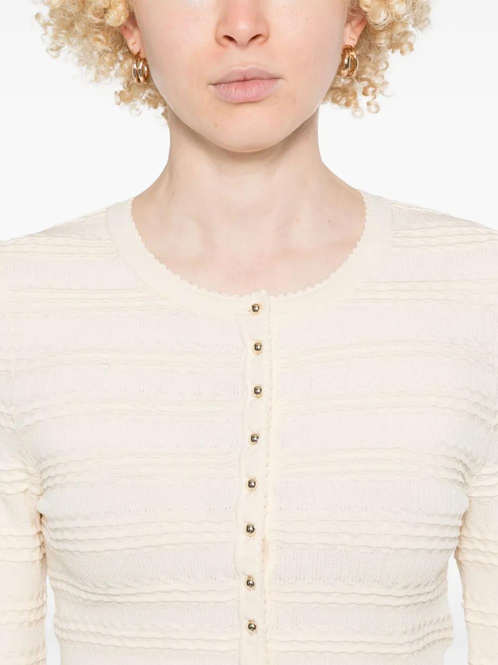 新品タグ付き SANDRO ニットカーディガン ホワイト 白 23新作