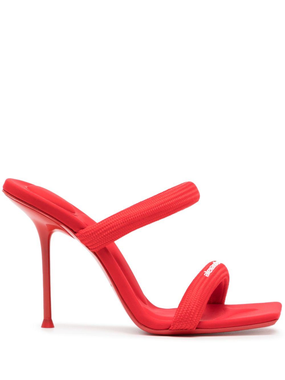 Alexander Wang Julie 105mm Nylon Tubular Sandal in Red | Lyst