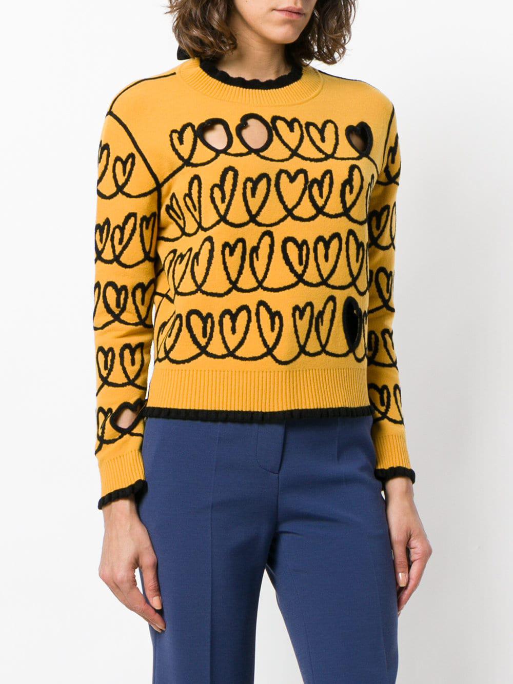 fendi heart sweater