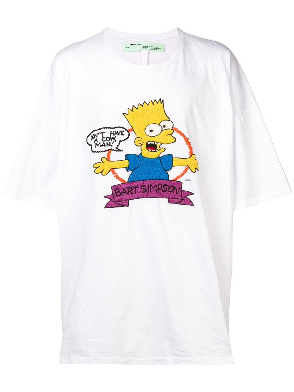 T-shirt Bart Simpson oversize Off-White c/o Virgil Abloh pour homme en  coloris Blanc | Lyst