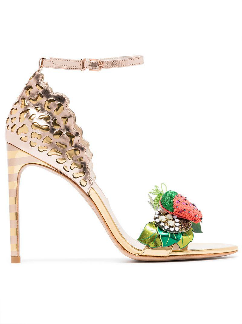 Sophia Webster Multicoloured Lilico Fruit 100 Leather Sandals in Metallic |  Lyst