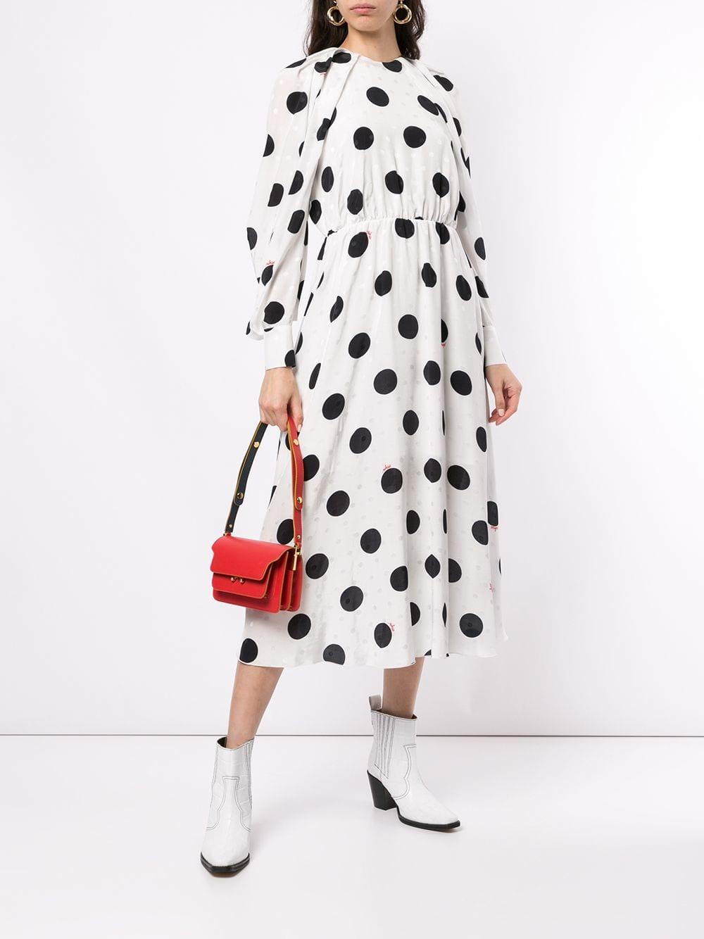 msgm polka dot dress