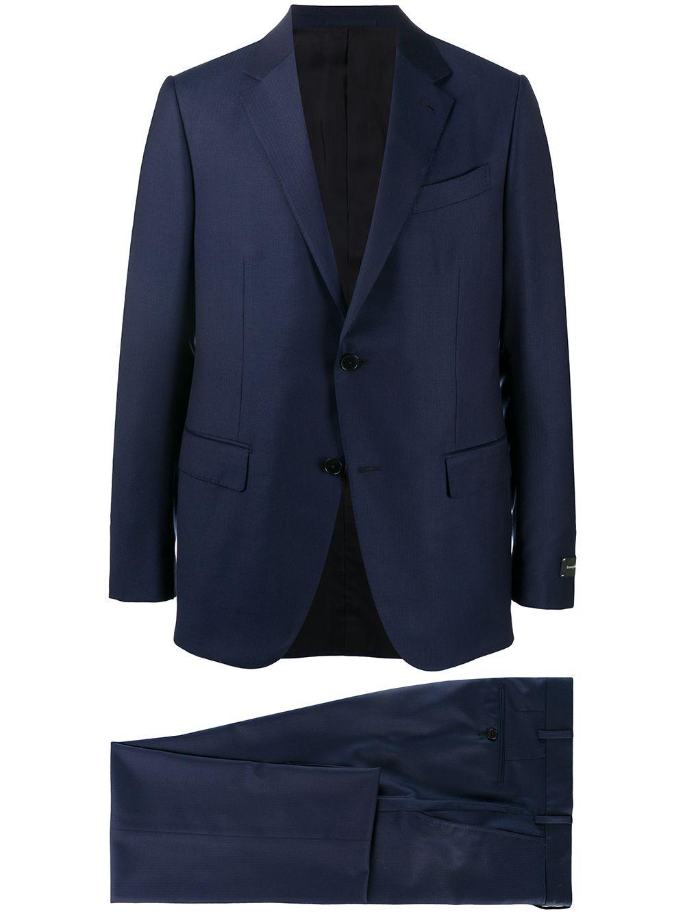Ermenegildo Zegna Pinstripe Two-piece Wool Suit in Blue for Men - Lyst