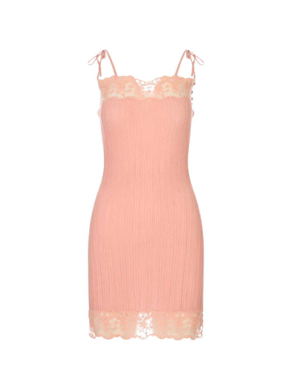 open lace back dress Silk Luminous Slip Dress