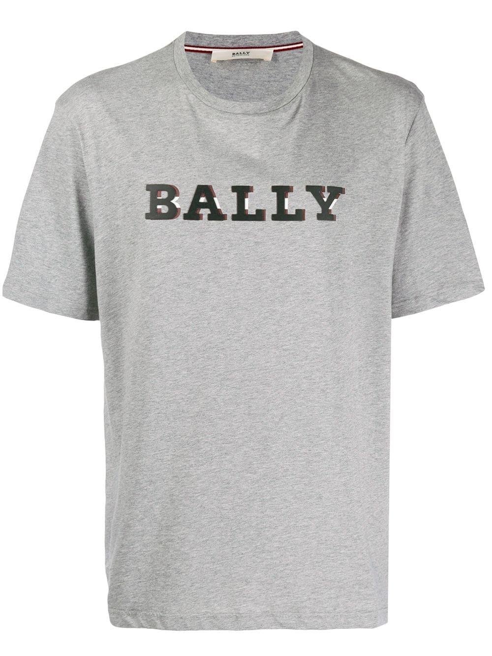 Bally Cotton Printed Logo T-shirt in Grey (Gray) for Men - Save 56% - Lyst
