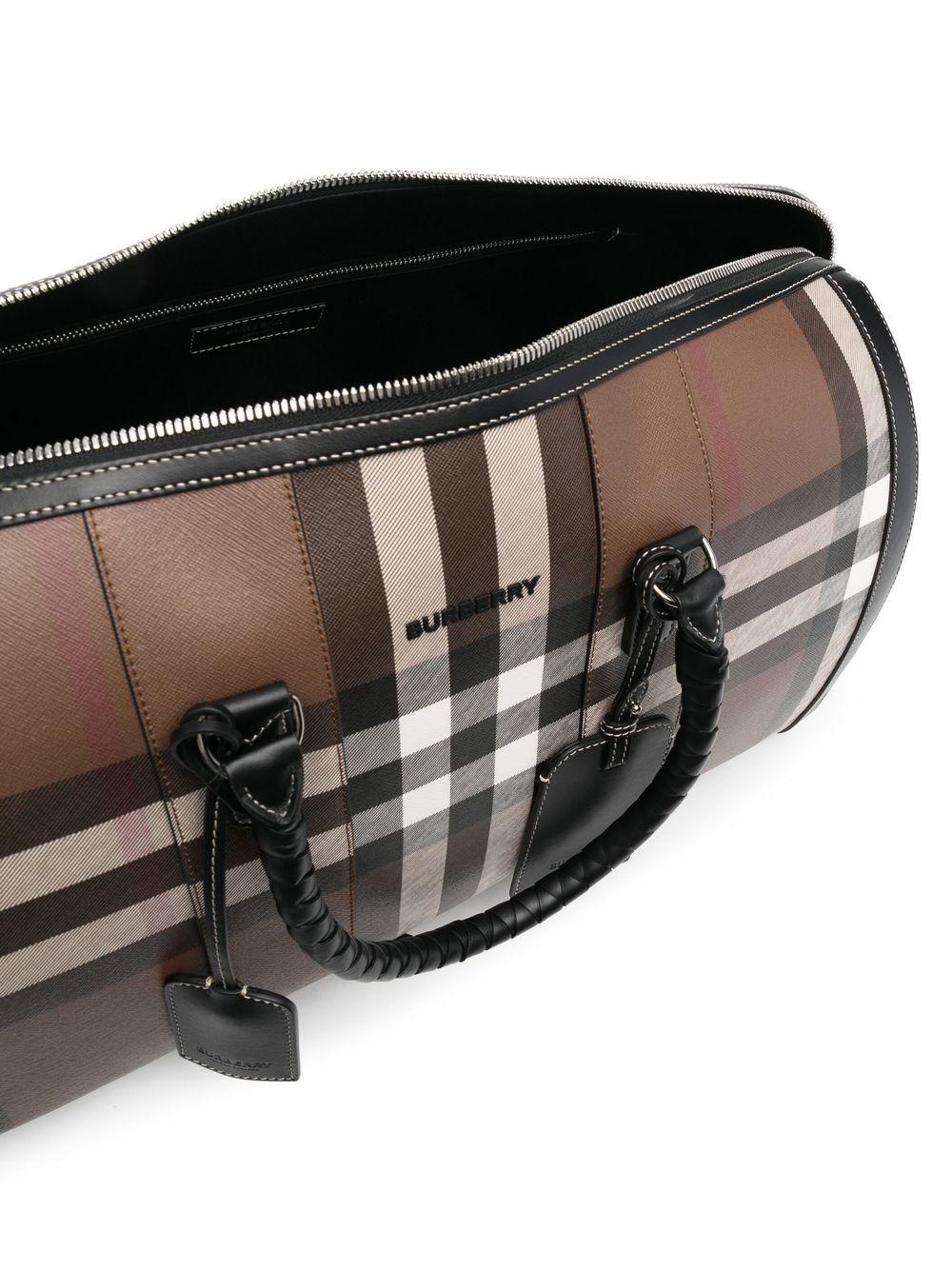 Burberry Cotton Logo Detail Check Holdall for Men Mens Bags Duffel bags and weekend bags Save 41% 