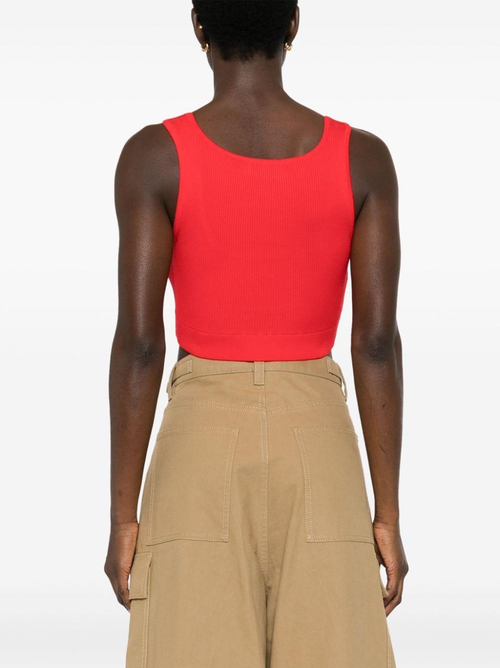 トップス miumiu corset camisole red Miu Miu Knit Two-Piece Set, Size 36 IT