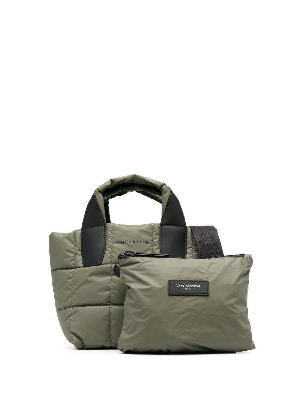 VeeCollective Logoprint Quilted Tote Bag in Green Lyst
