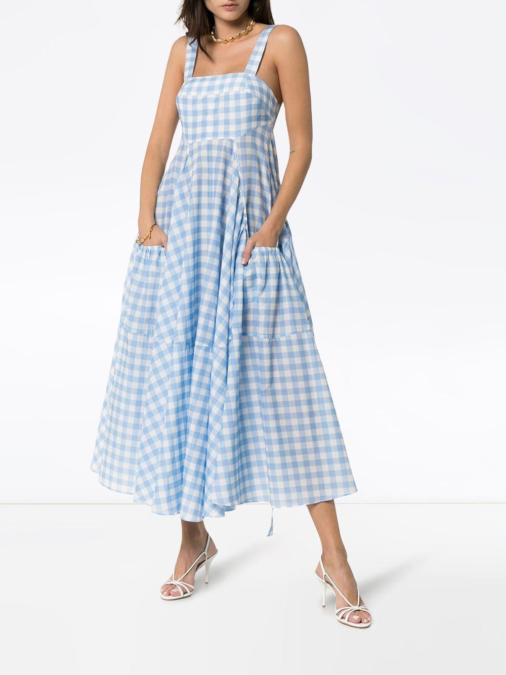 blue gingham sundress