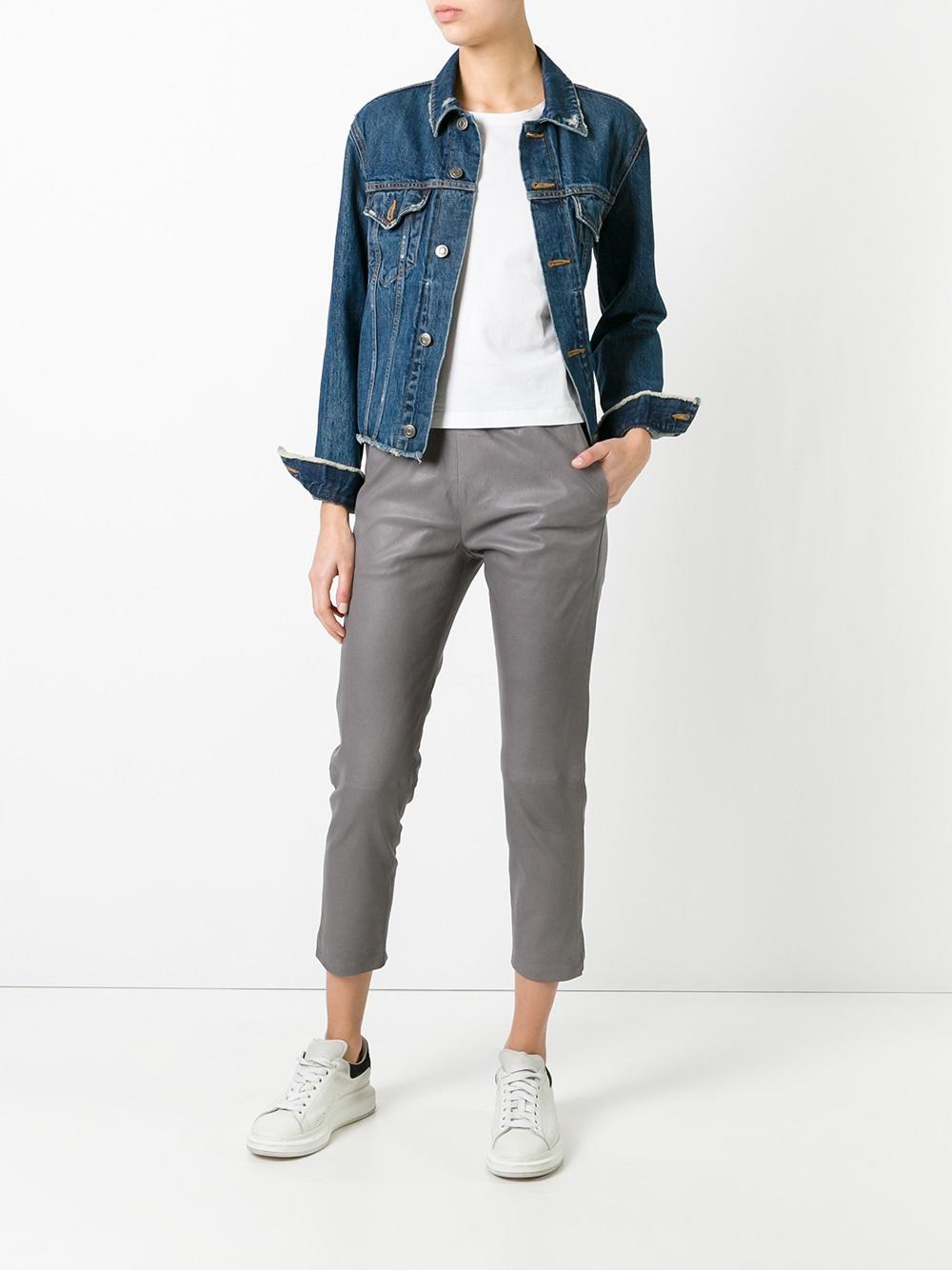 Leather Under Trousers in Grey (Gray 