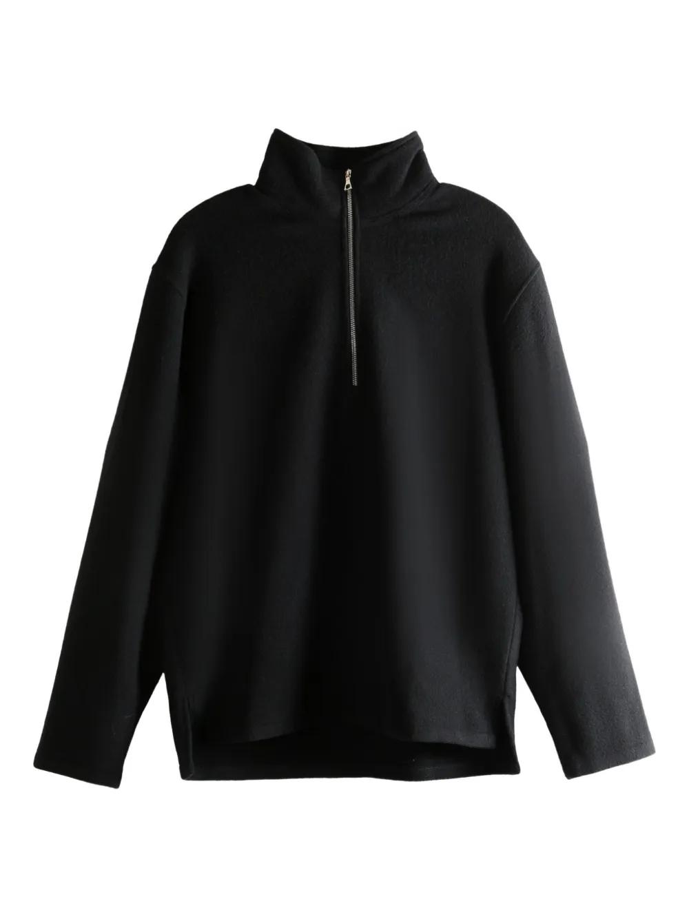 Rier Half-zip Wool Sweater ブラック | Lyst