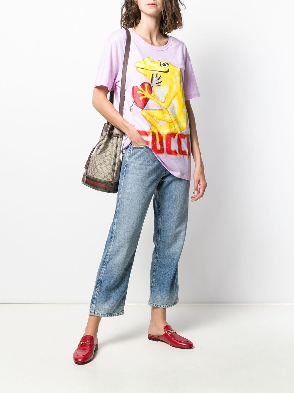 Gucci Cotton Frog Motif Printed T-shirt 
