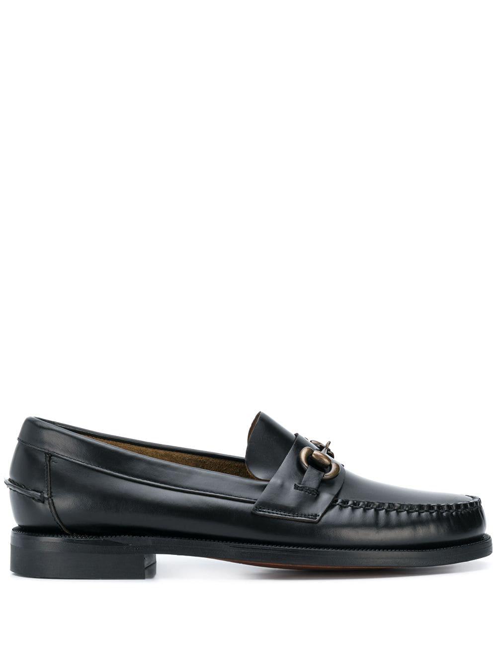 Sebago Leather Horse-bit Embellished Loafers in Black for Men - Lyst