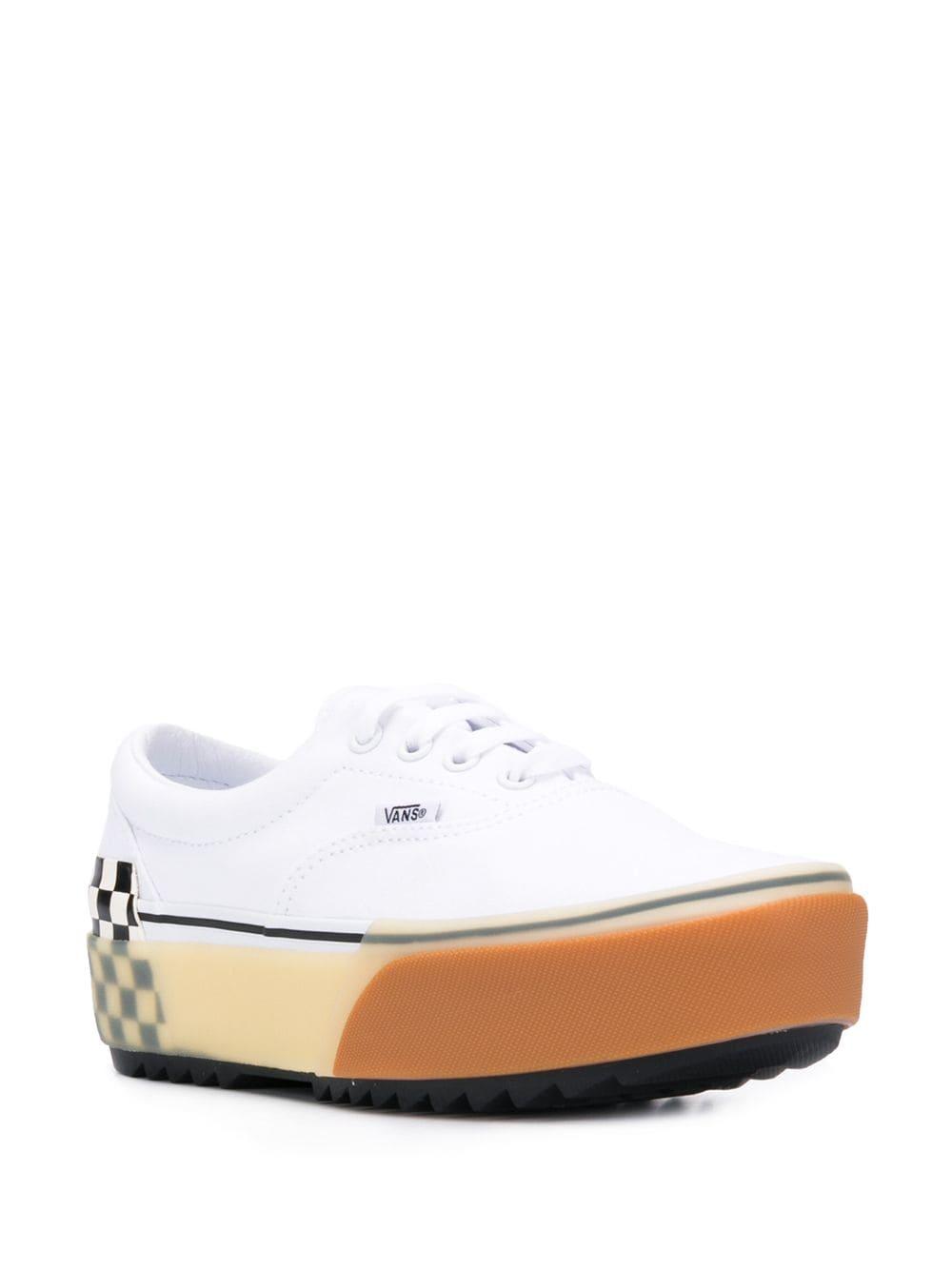 Vans Rubber Era Stacked Sneakers in White | Lyst