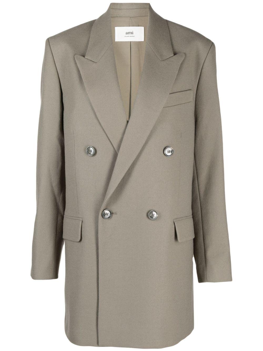 Double-breasted virgin wool blazer