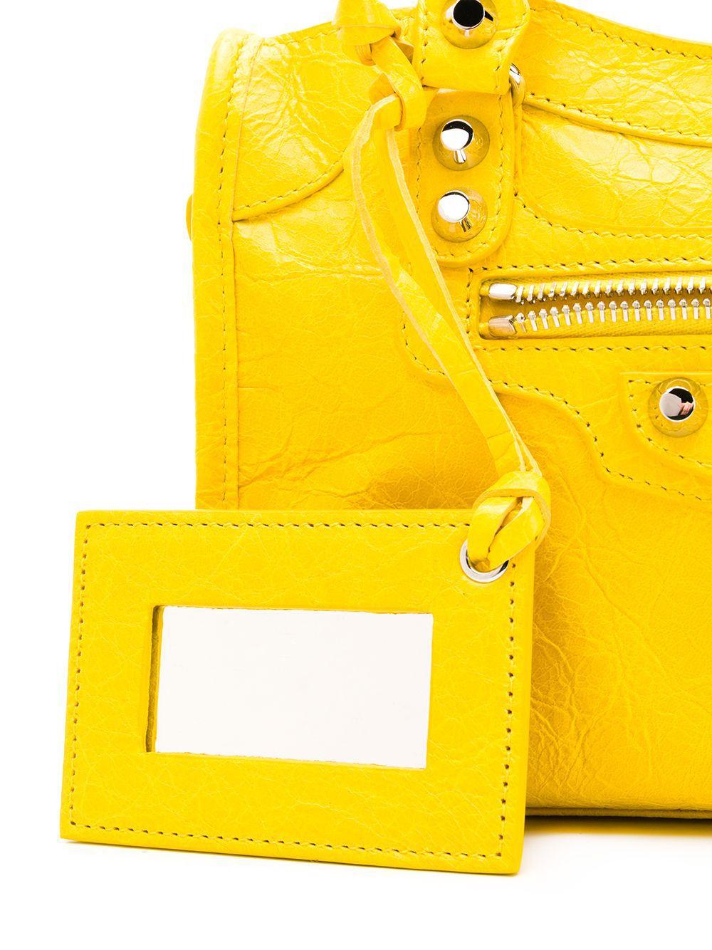 Balenciaga Classic Mini City Bag in Yellow | Lyst