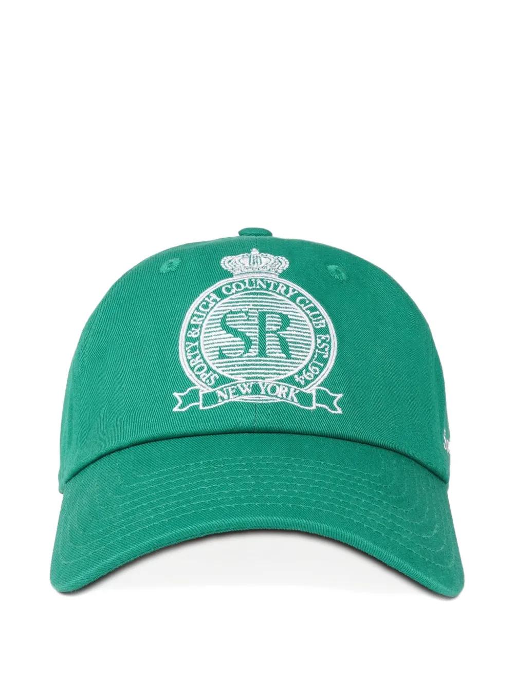 SPORTY & RICH ウール100% キャップ　ダークグリーン Sporty & Rich グリーン ニューヨーク・ヤンキース キャップ